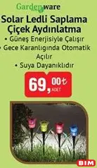 GARDENWARE SOLAR LEDLİ SAPLAMA ÇİÇEK AYDINLATMA